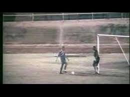 A screenshot from the youtube video of the moment that a Barbados defender scores a deliberate own goal
